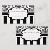 Plaatskaarten met zwarte en witte streepjes plaatskaartje (Voorkant / Achterkant)