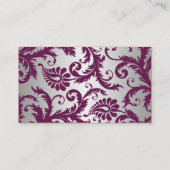 Plaatskaarten Plum en Silver Damask Plaatskaartje (Achterkant)