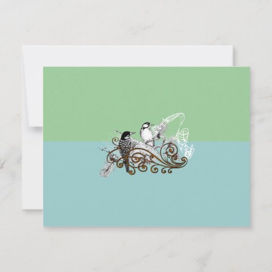 Plaatskaarten Tortelduifjes wijzigen in RSVP (Achterkant)