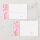 Plaatskaarten van roze en witte Floral Plaatskaartje (Voorkant / Achterkant)