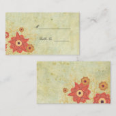 Plaatskaarten voor  Floral Wedding Seating Plaatskaartje (Voorkant / Achterkant)