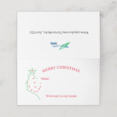 PLAATSKAARTEN : WELKOM NAAR ONS HUIS - MERRY CHRIS PLAATSKAARTJE (Buitenkant ongevouwen)