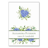 Plaatskaartjes met blauwe hortensia's kaart (Voorkant)