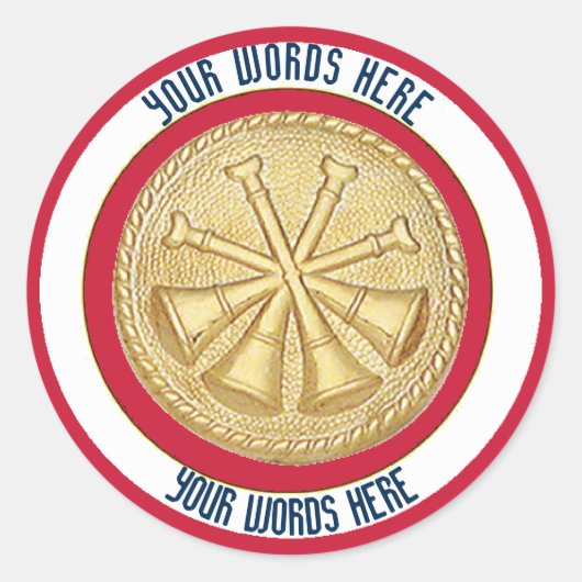 Plaatsvervangend brandweerhoofd 4 Aangepaste Stick Ronde Sticker (Voorkant)