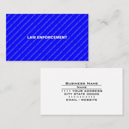 Plaatsvervangend politiebureau van de sheriff visitekaartje (Voorkant / Achterkant)