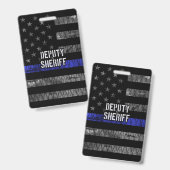 Plaatsvervangend Sheriff Distress Flag Badge (Voor- en achterkant)