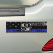 Plaatsvervangend Sheriff Distress Flag Bumpersticker (Op auto)