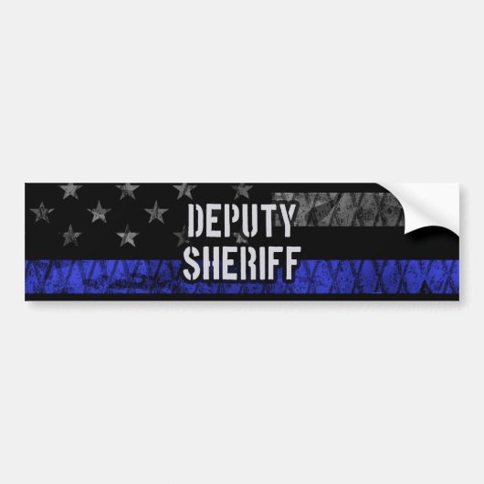 Plaatsvervangend Sheriff Distress Flag Bumpersticker (Voorkant)