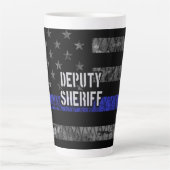 Plaatsvervangend Sheriff Distress Flag Latte Mok (Voorkant)