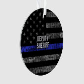 Plaatsvervangend Sheriff Distress Flag Ornament (voorkant)