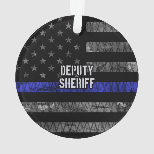 Plaatsvervangend Sheriff Distress Flag Ornament (achterkant)