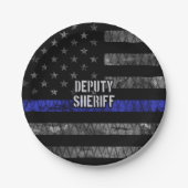 Plaatsvervangend Sheriff Distress Flag Papieren Bordje (Voorkant)