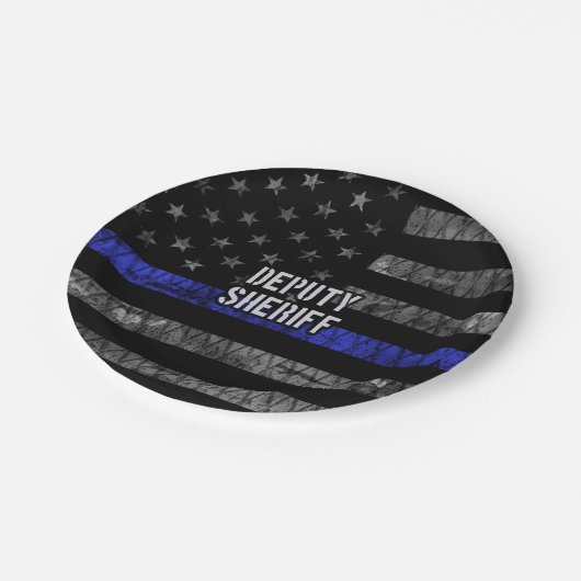 Plaatsvervangend Sheriff Distress Flag Papieren Bordje (Gekanteld)