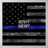 Plaatsvervangend Sheriff Distress Flag Poster (Voorkant)