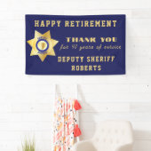 Plaatsvervangend sheriff Happy Retirement Party Spandoek (Insitu)