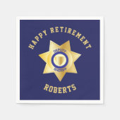 Plaatsvervangend sheriff pensioen partij gouden st servet (Voorkant)