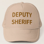 Plaatsvervangend Sheriff tan mesh trucker hat Trucker Pet (Voorkant)