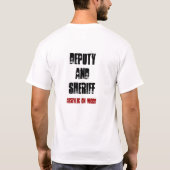 Plaatsvervanger en sheriff t-shirt (Achterkant)