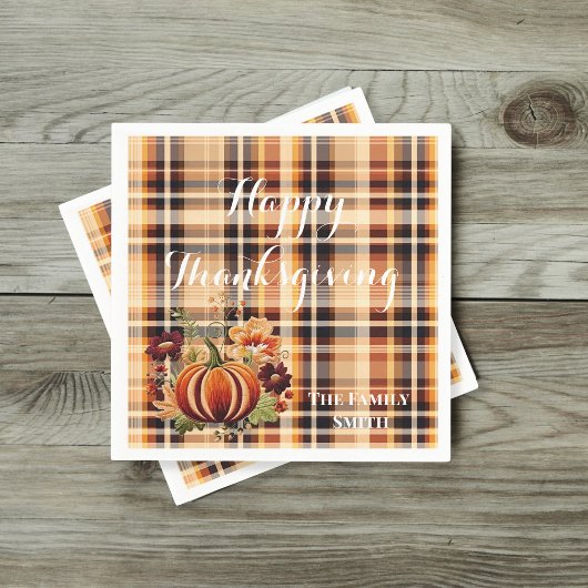 Placa de calabaza floral bordada en otoño servet