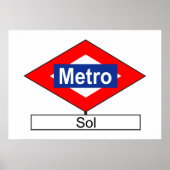 Placa de la estación de Metro de Sol Poster (Voorkant)