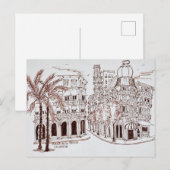 Placa de la Reina in Old Town, Valencia, Spanje Briefkaart (Voorkant / Achterkant)