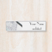 placa de nombre colgante estandar deurbordje (Voorkant)