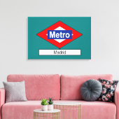 Placa Metro Madrid Canvas Afdruk (Insitu (Woonkamer))