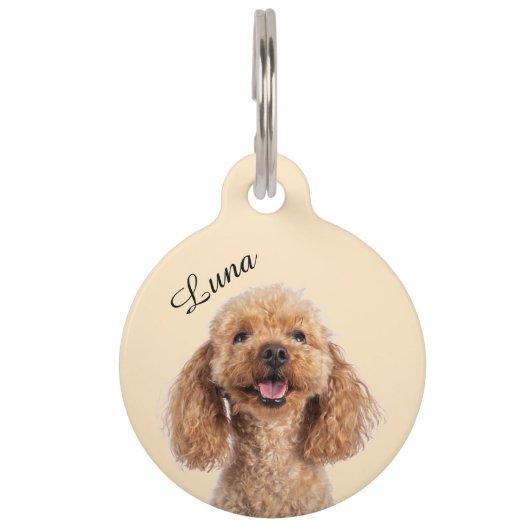 Placa para Mascotas Personalizada | Chapita Editab Huisdierpenning (Voorkant)