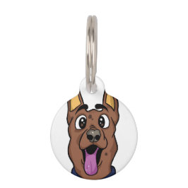 Placa redonda para mascotas huisdierpenning