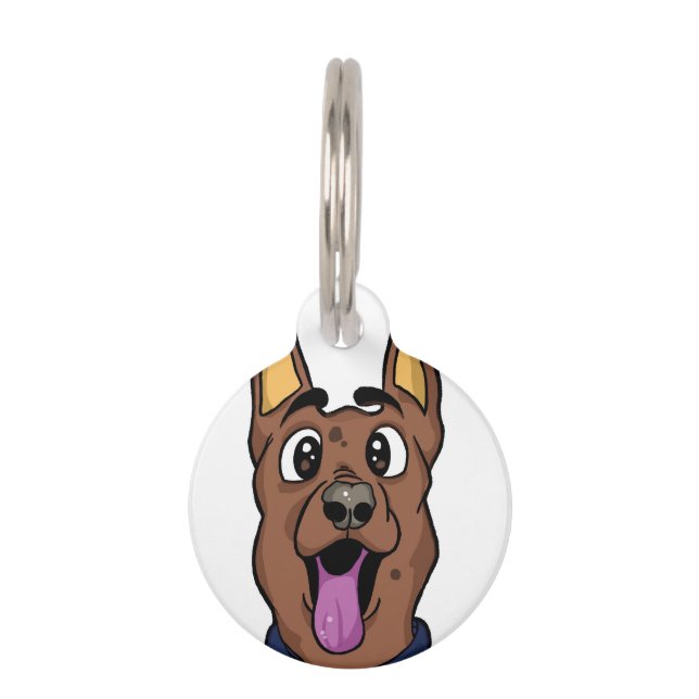 Placa redonda para mascotas huisdierpenning (Achterkant)