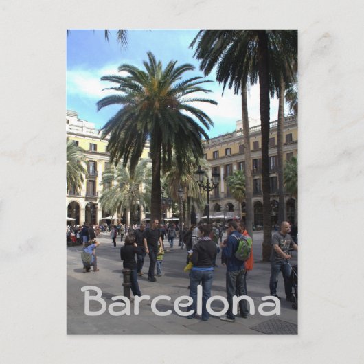 Plaça Reial, Barcelona Briefkaart (Voorkant)