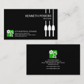 Placard-minimalistisch platte elektricien voor str visitekaartje (Voorkant / Achterkant)
