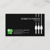 Placard-minimalistisch platte elektricien voor str visitekaartje (Voorkant)