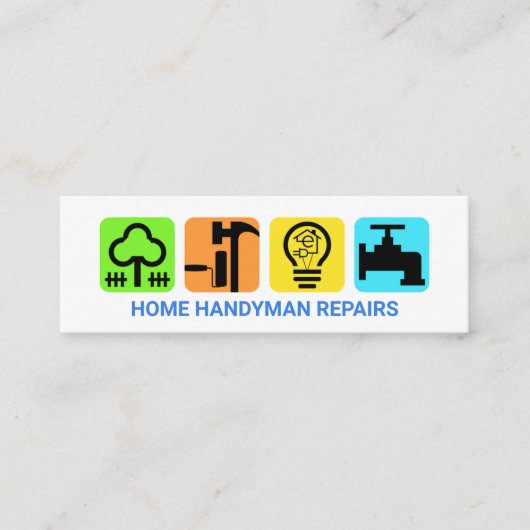 Placard van de moderne elegante aannemer mini visitekaartje (Voorkant)