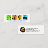 Placard van de moderne elegante aannemer mini visitekaartje (Voorkant / Achterkant)