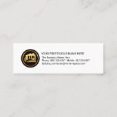 Placard van de moderne elegante aannemer mini visitekaartje (Achterkant)