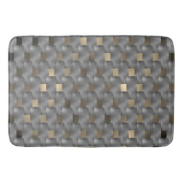 Placas cinza sobre fundo marrom claro, ton pretos badmat