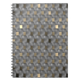 Placas cinza sobre fundo marrom claro, ton pretos notitieboek