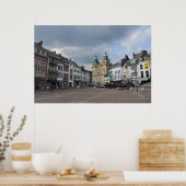 Place Albert 1er, Malmedy, België Poster (Keuken)