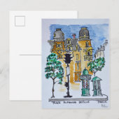 Place Alphonse Deville | Parijs, Frankrijk Briefkaart (Voorkant / Achterkant)