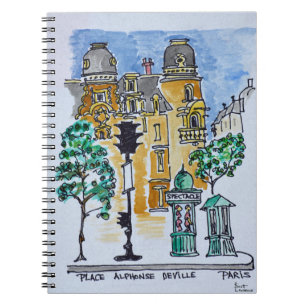 Place Alphonse Deville   Parijs, Frankrijk Notitieboek
