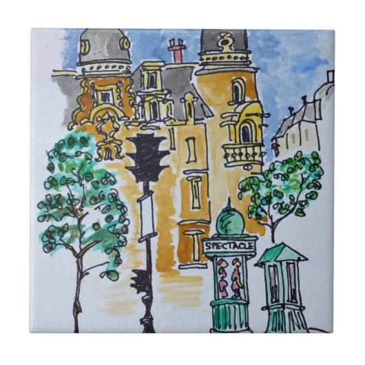 Place Alphonse Deville | Parijs, Frankrijk Tegeltje (Voorkant)