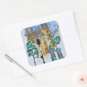 Place Alphonse Deville | Parijs, Frankrijk Vierkante Sticker (Envelop)
