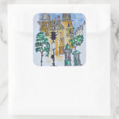 Place Alphonse Deville | Parijs, Frankrijk Vierkante Sticker (Tas)