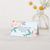 Place Card - Eenvoudig bloemontwerp Plaatskaartje (Achterkant)