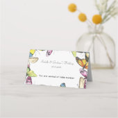 Place Card - Eenvoudig vlinderontwerp Plaatskaartje (Voorkant)