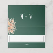 Place Card - Elegant bloemenbruiloft ontwerp Plaatskaartje (Buitenkant ongevouwen)