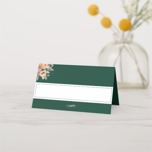 Place Card - Elegant bloemenbruiloft ontwerp Plaatskaartje (Voorkant)