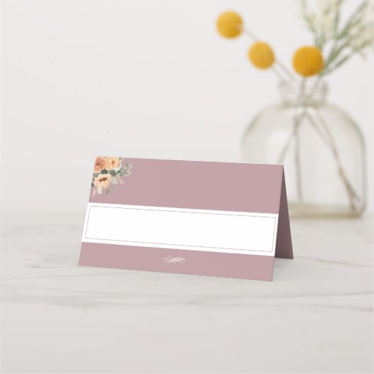 Place Card - Elegant bloemenroze bruiloft ontwerp Plaatskaartje (Voorkant)