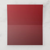 Place Card Elegant Kerstbruiloft rood Plaatskaartje (Binnenkant ongevouwen)